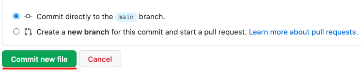 github commit new file