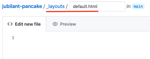 github create layout file
